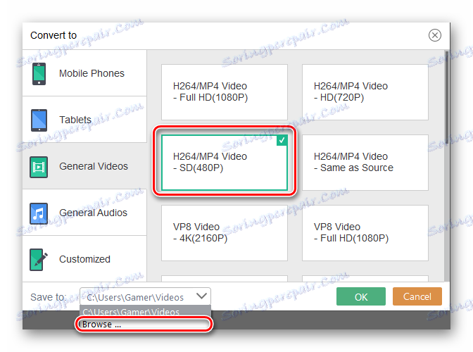 wybierz format wideo w Xilisoft Video Converter
