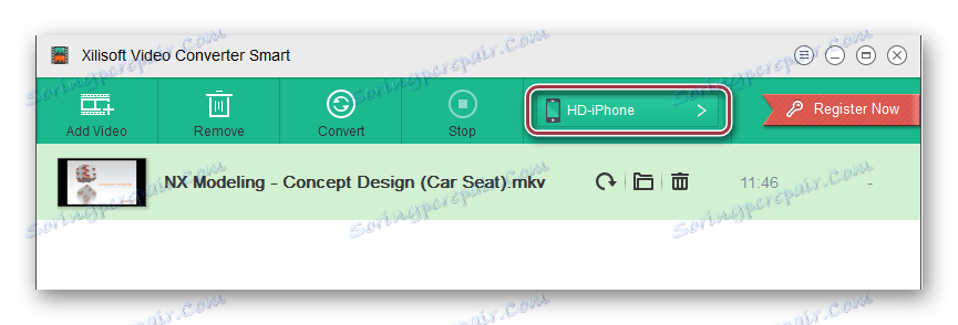 відкритий ролик в Xilisoft Video Converter