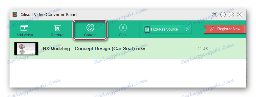 початок конвертації файлу в Xilisoft Video Converter