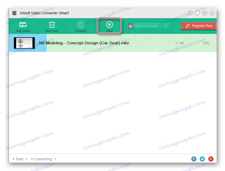 процес конвертації в Xilisoft Video Converter