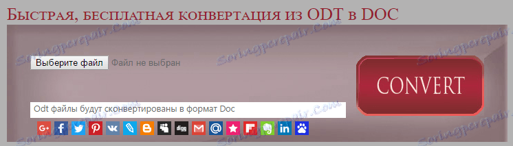 pridajte súbor do konvertora Odt v Doc