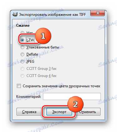 Wyeksportuj obraz jako TIFF w programie Gimp
