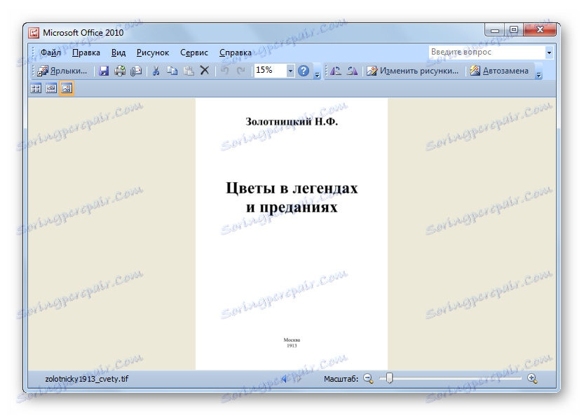 Zawartość pliku TIFF jest otwarta w programie Paint