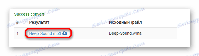 Sťahovanie spracovaného súboru Fconvert