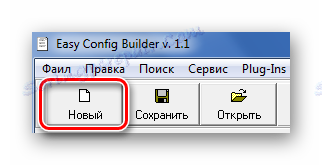 Utwórz plik za pomocą przycisku w panelu Easy Config Builder