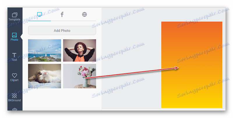 Fotojet إضافة الصور