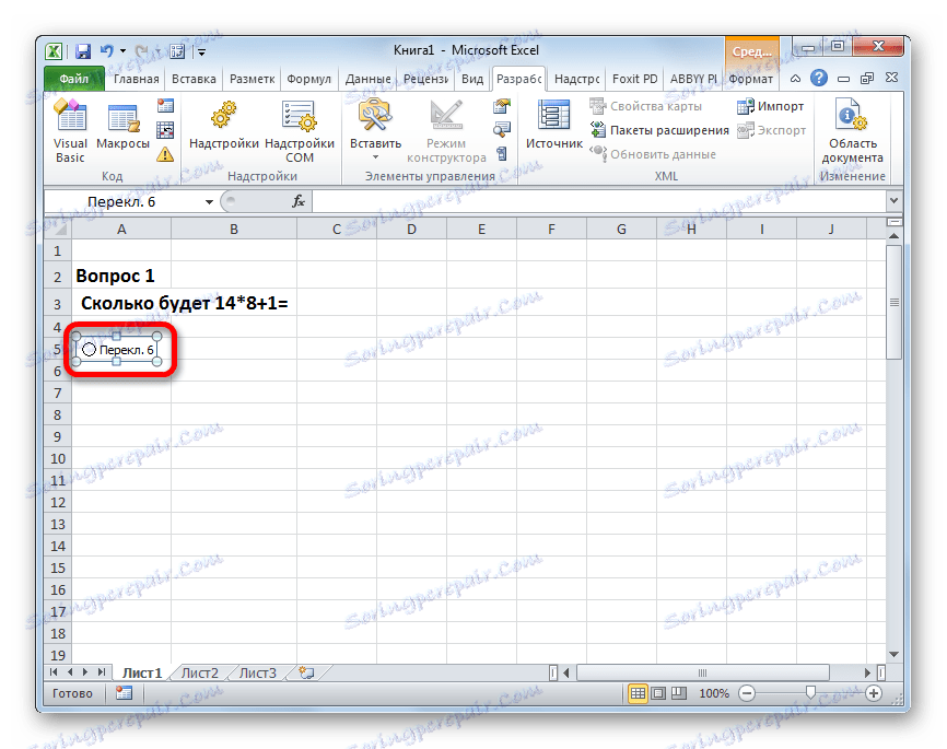 Kontrola v aplikaci Microsoft Excel