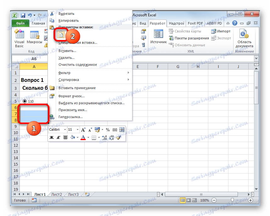 Vkládání do aplikace Microsoft Excel