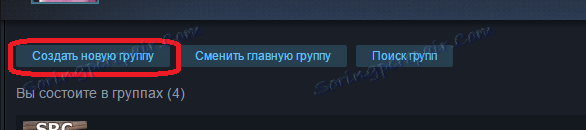 Vytvoriť tlačidlo Steam Group