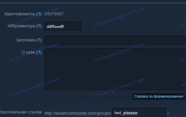Zadávanie podrobných nastavení pre skupinu v systéme Steam