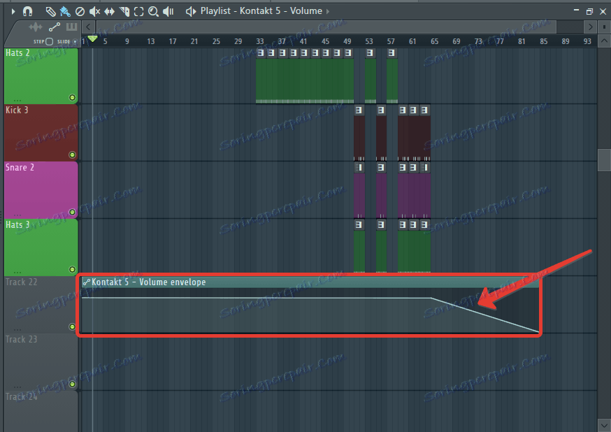 Автоматизация на отслабването на пиано в FL Studio