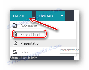 Створення таблиць на Zoho Docs
