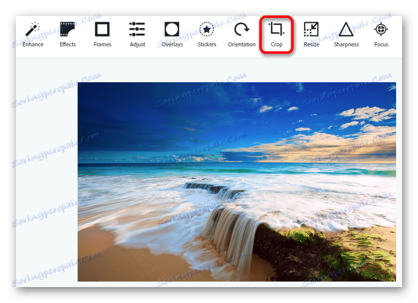 Vyberte nástroj pro oříznutí fotografií Online editor fotografií Aviary