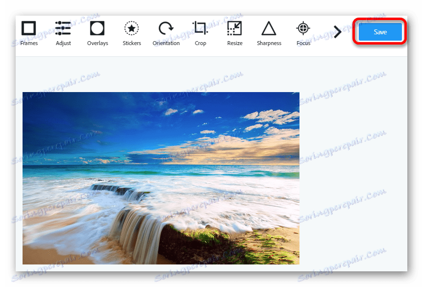 Сачувајте резултате обрезивања Онлине Пхото едитор Авиари