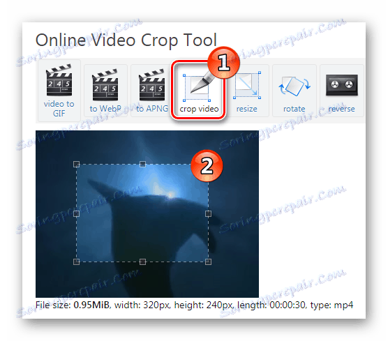 Crop video Online služba Ezgif