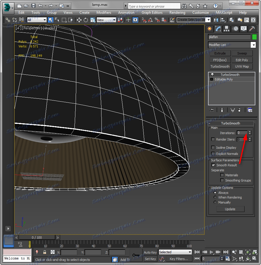 Zmanjšajte število poligonov v 3ds Max 2