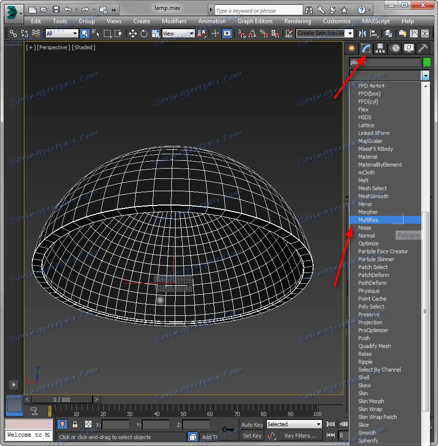 Zmanjšajte število poligonov v 3ds Max 3