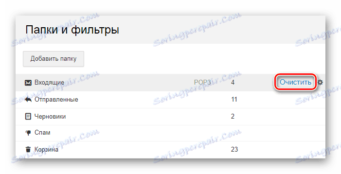 Mail.ru Vymazať priečinok