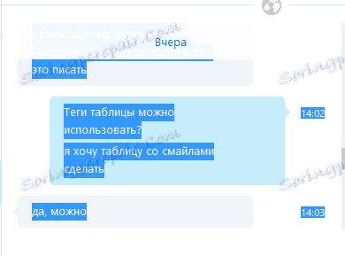 Izbrana zgodovina sporočil v Skypeu