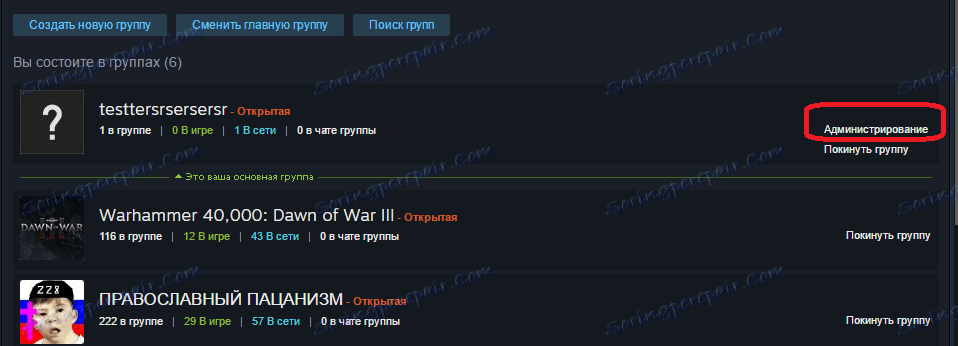 Zoznam skupín na Steam