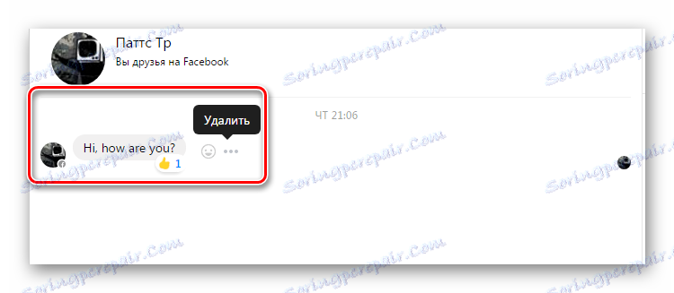 Odstrániť správu v programe Messenger Facebook
