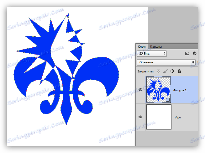 استثناء الأشكال المتقاطعة في Photoshop
