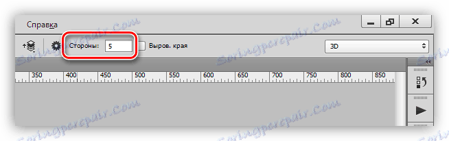 اضبط عدد الزوايا في Photoshop