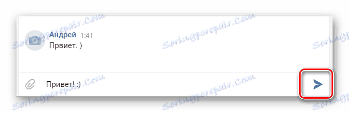 Odoslanie úspešne upravenej správy na mobilné stránky VKontakte