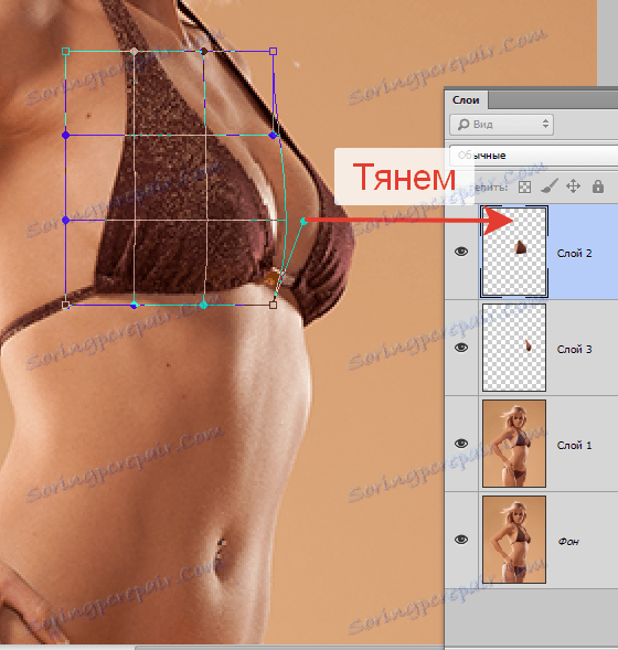 Увеличете гръдния кош във Photoshop