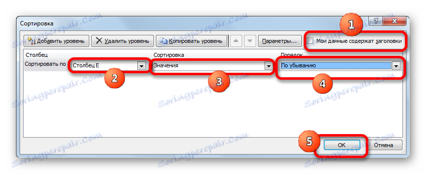 Vlastní třídící okno v aplikaci Microsoft Excel