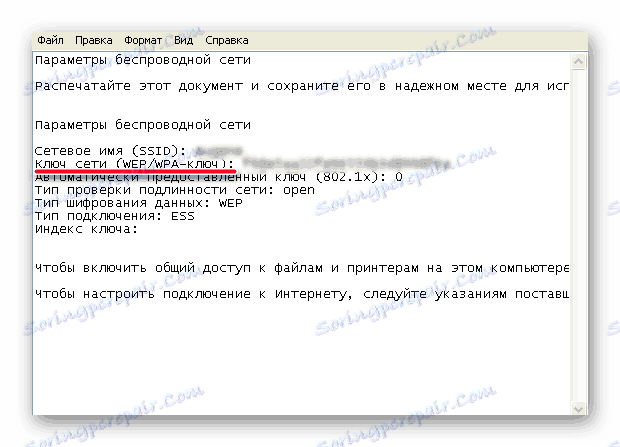 Textový dokument s trajektom z platformy Wifi v systéme Windows XP