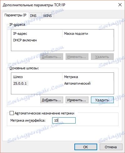 Видалення шлюзу і завдання метрики Hamachi