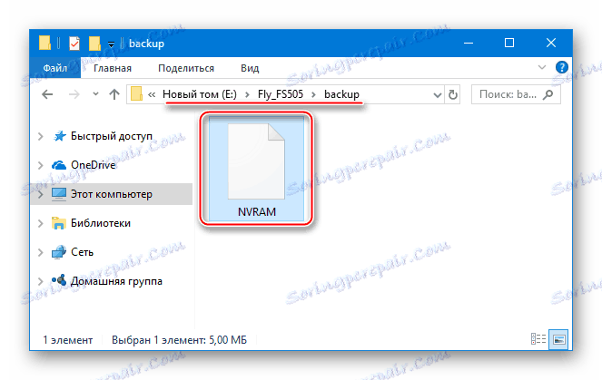 Фли ФС505 Нимбус 7 датотека - НВРАМ бацкуп креиран преко ФласхТоол-а