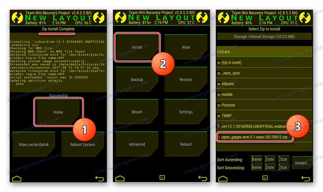 HTC One X (S720e) TWRP Install Zip gapps
