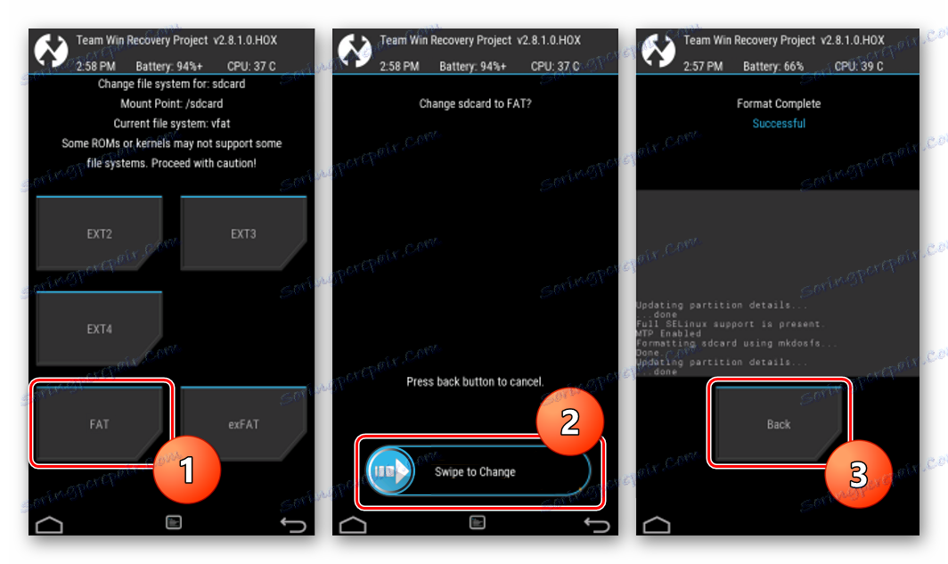 HTC One X (S720e) TWRP для оф прошивки изменение файловой системы