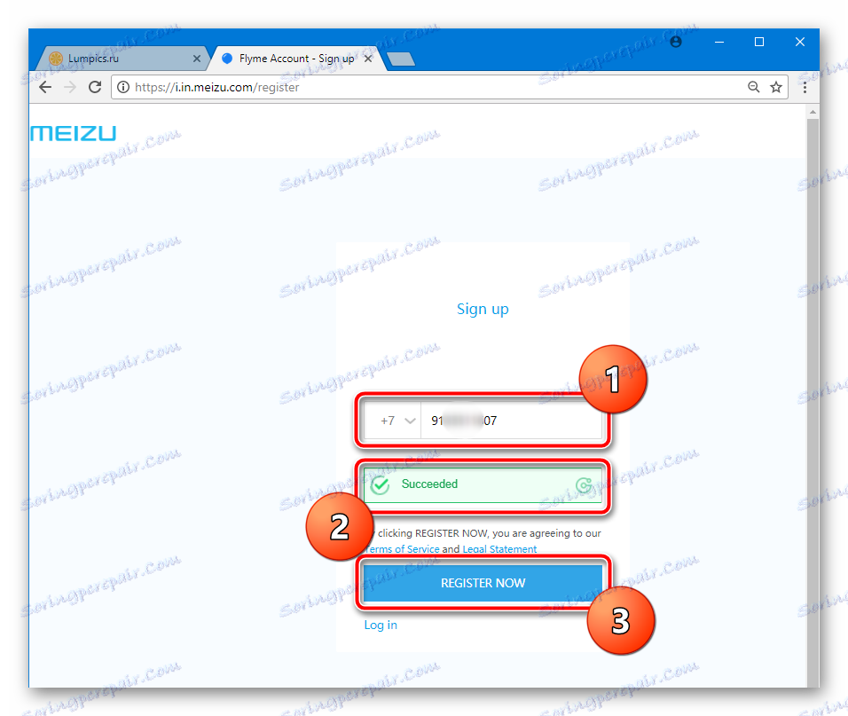 Meizu M2 Všimnite si začiatok registrácie účtu Flyme