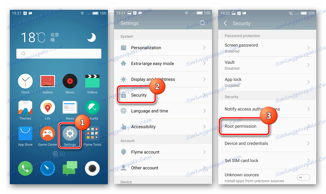 Meizu M2 Poznámka: Zabezpečenie koreňových práv - koreňové povolenie