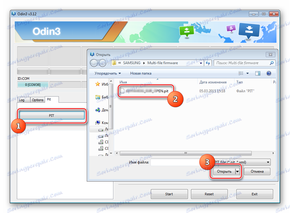 Odin preuzima pit-file