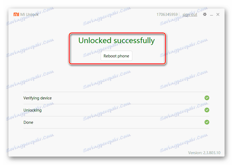 Xiaomi Mi4c otključava bootloader prije firmwarea