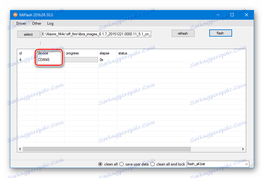 Xiaomi Mi4c smartphone firmware u hitnom načinu rada putem MiFlash