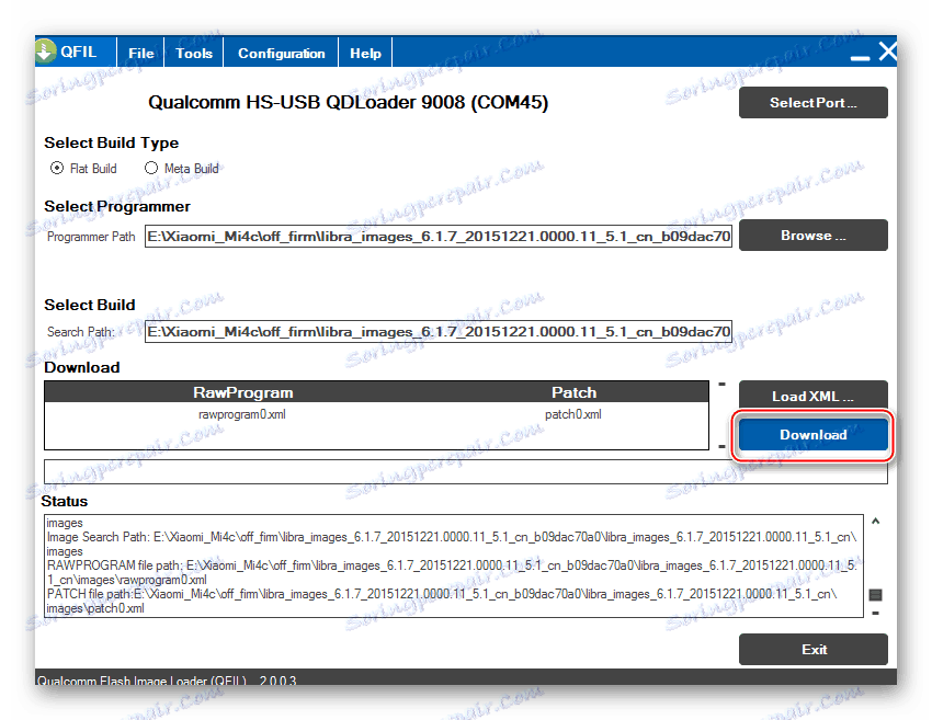 Xiaomi Mi4c раскирпичивание QFIL готов к прошивке