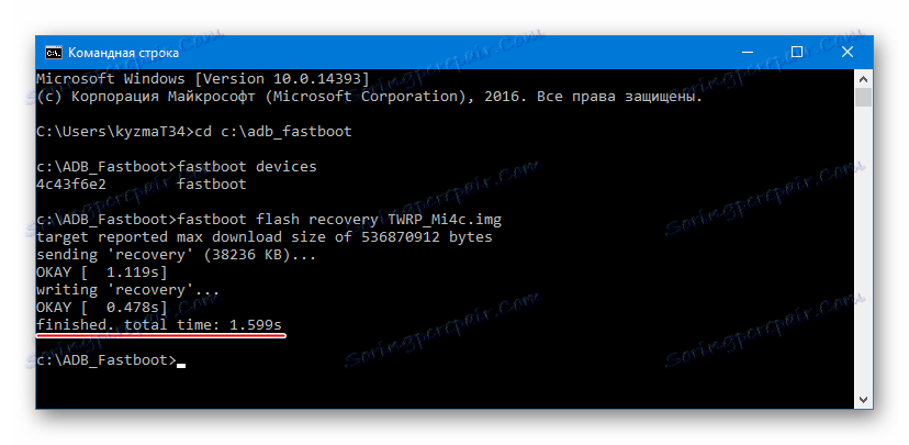Xiaomi Mi4с установка TWRP через Fastboot рекавери прошито