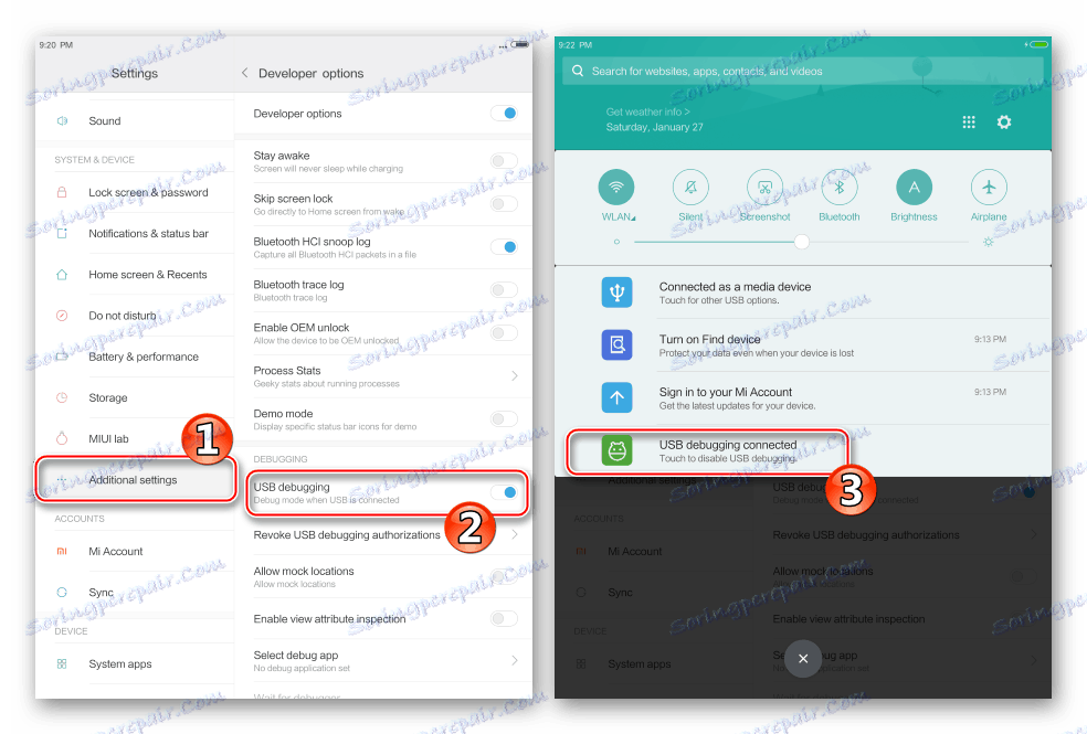 Xiaomi MiPAD 2 umožňujú ladenie pomocou USB