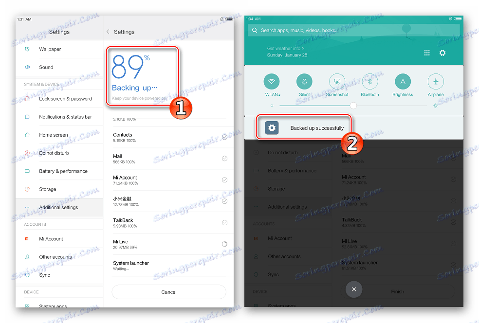 Xiaomi MiPad 2 vytvára záložnú kópiu informácií o tablete