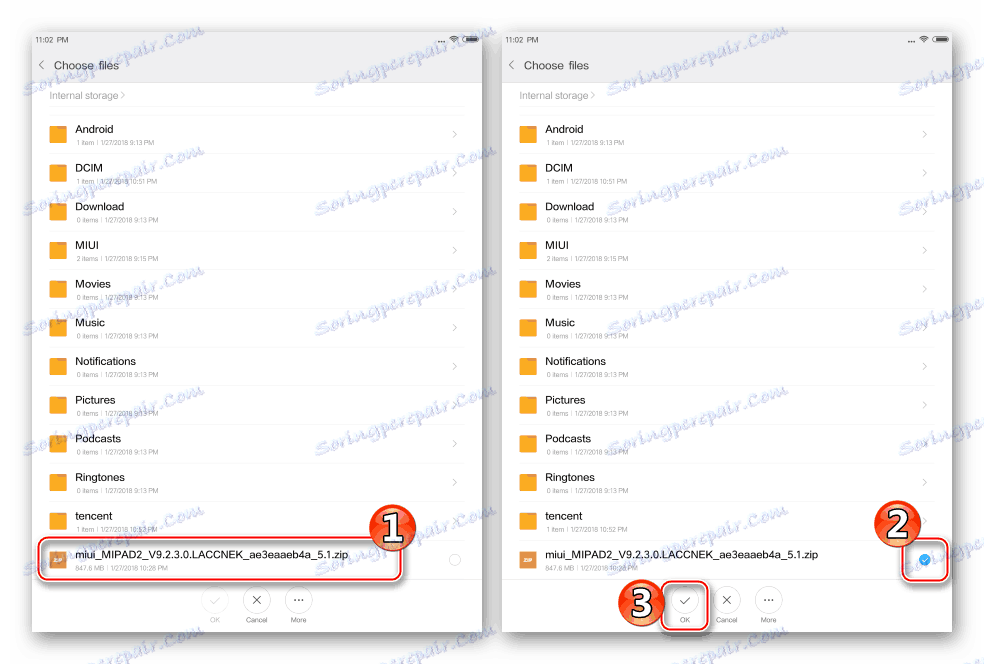 Xiaomi MiPad 2 balík pokynov pre inštaláciu zariadení MIUI, postup štartu