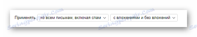 Подешавање филтера апликација на службеном сајту поштанске услуге од Иандек-а