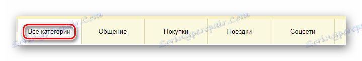 Процес преласка на картицу Све категорије на службеној локацији маил сервиса од Иандек-а
