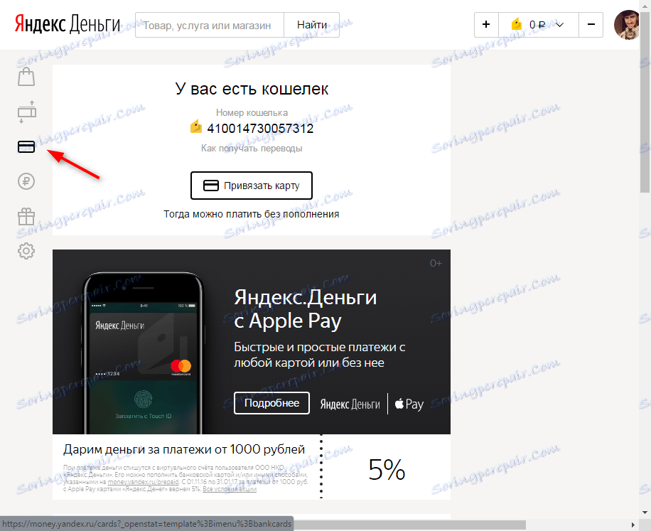 Kako dobiti kartico Yandex Money 1