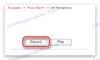 Przycisk nagrywania do nagrywania dźwięku z mikrofonu na stronie Musipedia