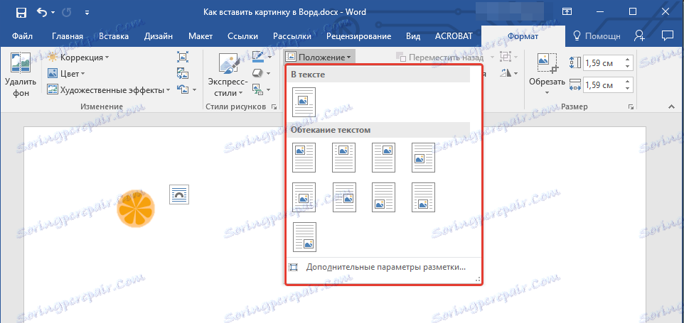Pozycja obrazu w programie Word